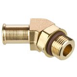 Barb to Straight Thread - 45 Beaded Barb Elbow - Brass Hose Barb Fittings